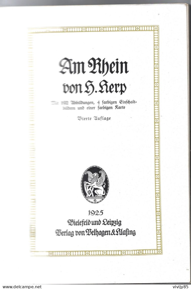 ALLEMAGNE - AMRHEIN -Beau Livre Illustré Dans Son Fourreau " Monographien Zur ERDKUNDE "- 1925 - Livres Anciens