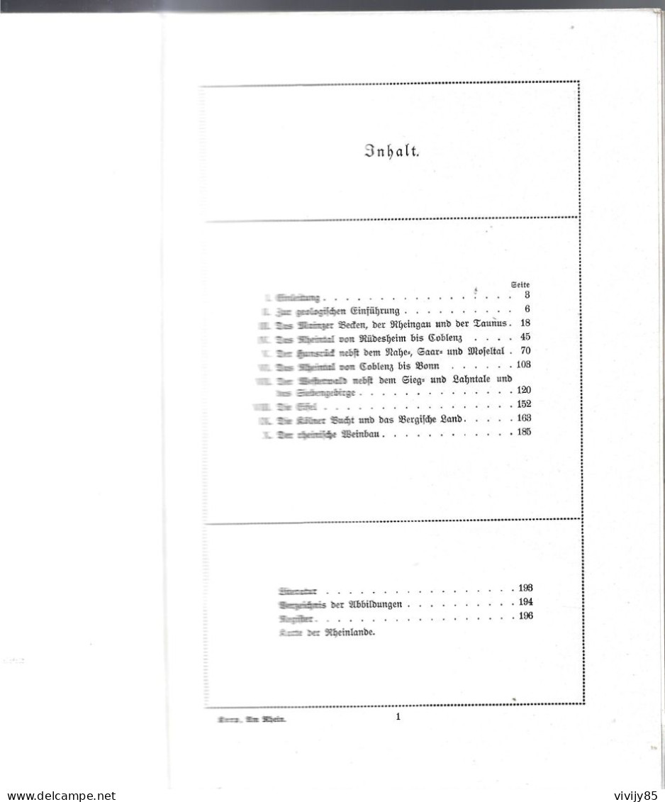 ALLEMAGNE - AMRHEIN -Beau livre illustré dans son fourreau " Monographien zur ERDKUNDE "- 1925