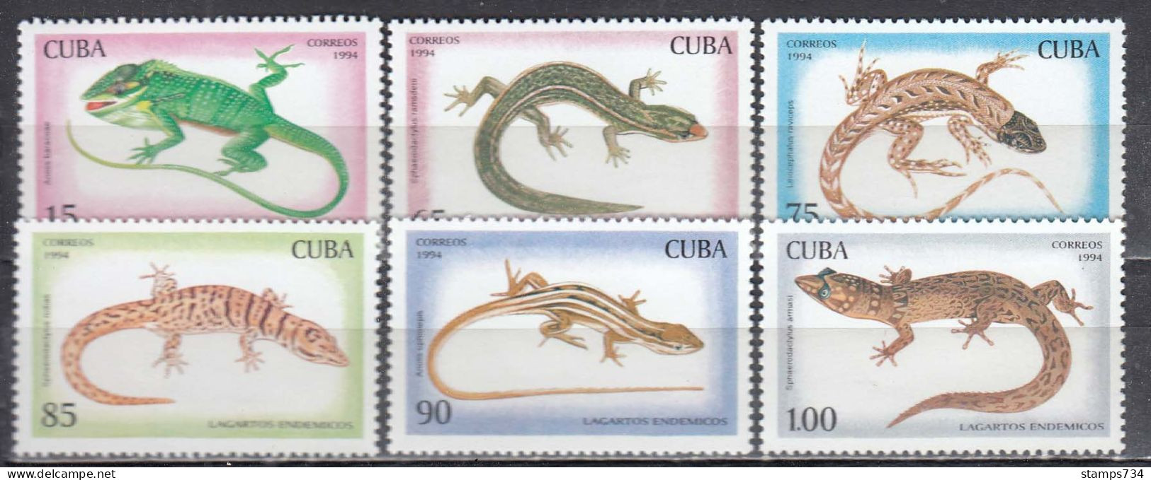 Cuba 1994 - Lizards, Mi-nr. 3792/97, MNH** - Ongebruikt
