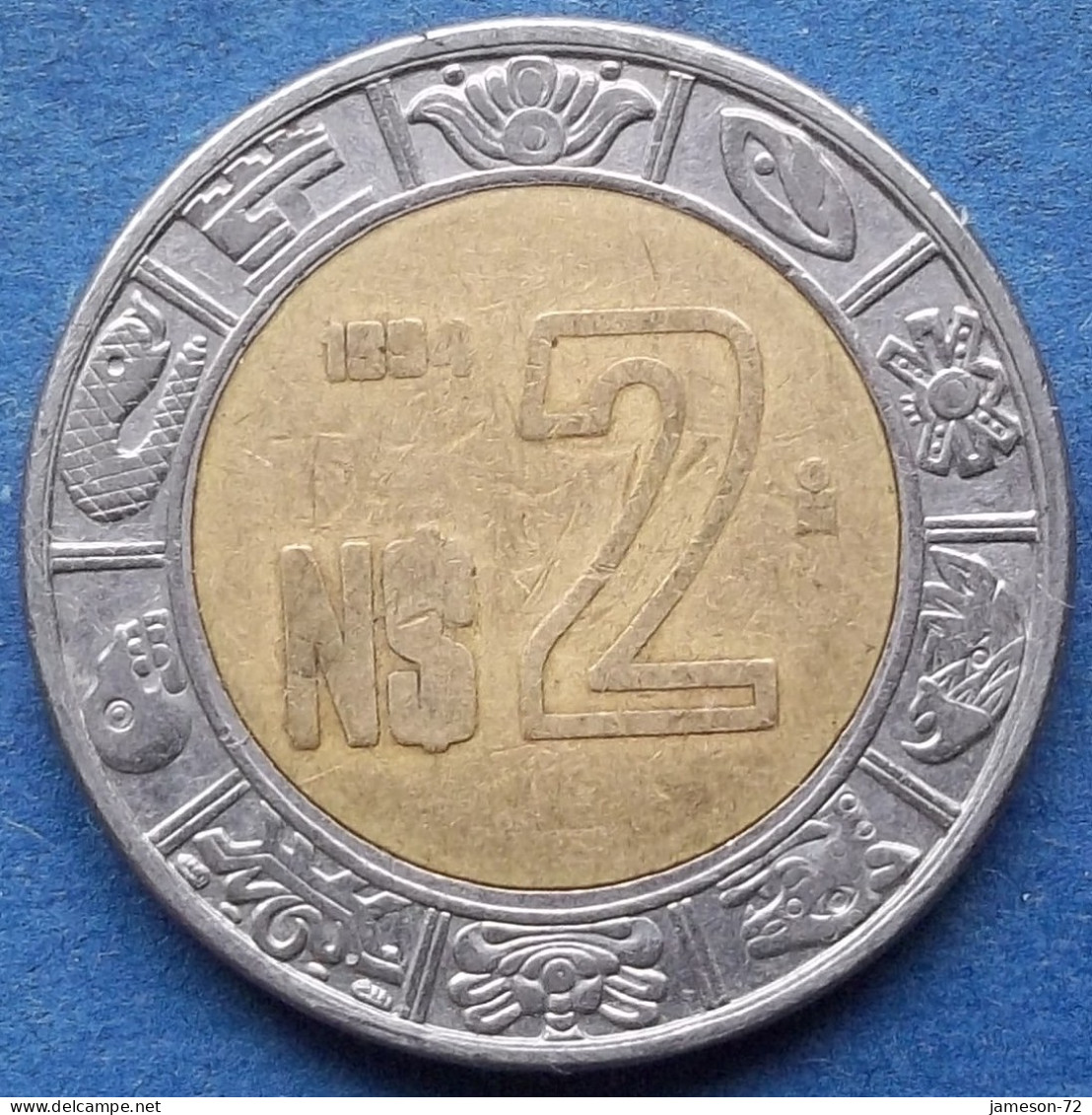 MEXICO - 2 Nuevos Pesos 1994 Mo KM# 551 Estados Unidos Mexicanos Monetary Reform (1993) - Edelweiss Coins - Mexico