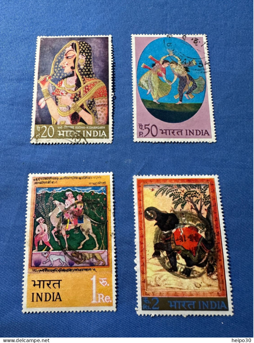 India 1973 Michel 561-64 Gemälde - Used Stamps