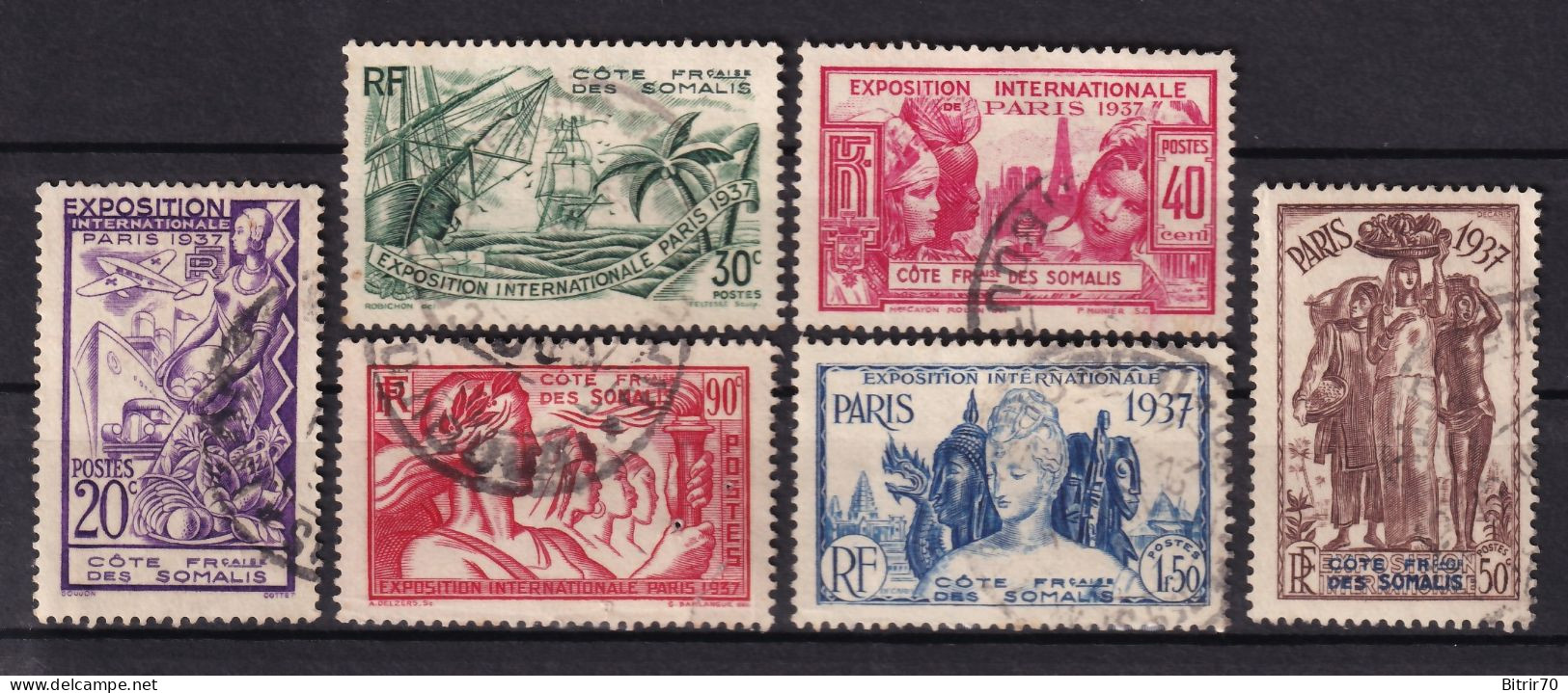Costa Francesa De Somalia, 1937  Y&T 141 / 146 - Oblitérés