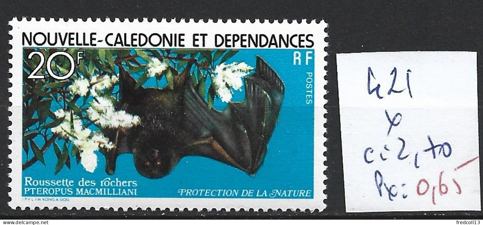 NOUVELLE-CALEDONIE 421 * Côte 2.70 € - Unused Stamps