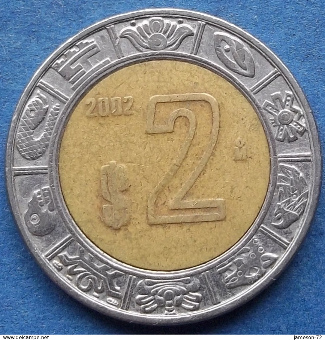 MEXICO - 2 Pesos 2002 Mo KM# 604 Estados Unidos Mexicanos Monetary Reform (1993) - Edelweiss Coins - Mexico