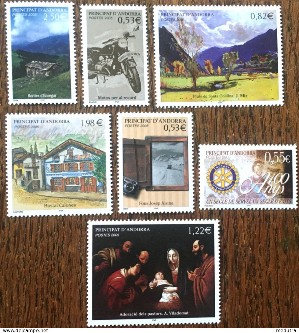 Andorre NEUF** Année Complète 2005 : 604 605 606 607 608 609 610 611 612 613 614 615 616 617 618 619 - Unused Stamps