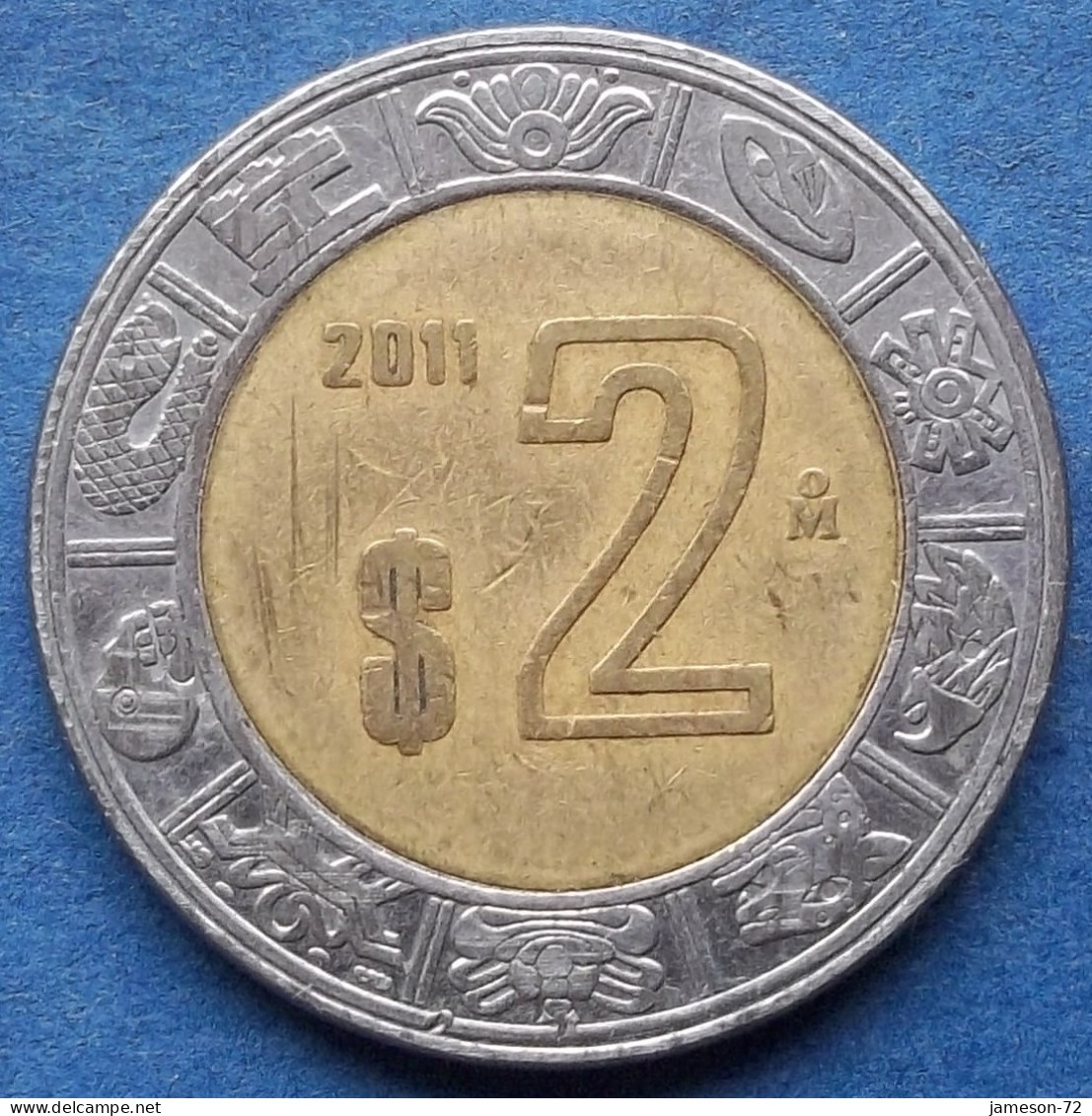 MEXICO - 2 Pesos 2011 Mo KM# 604 Estados Unidos Mexicanos Monetary Reform (1993) - Edelweiss Coins - Mexico