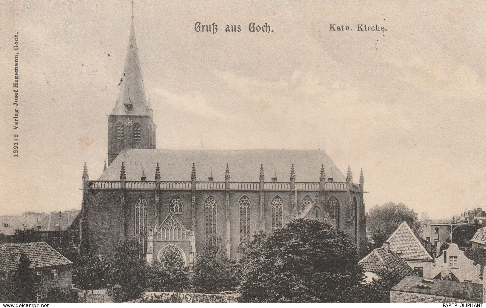 4180 GOCH, Katholische Kirche Und Umgebung, 1907 - Goch
