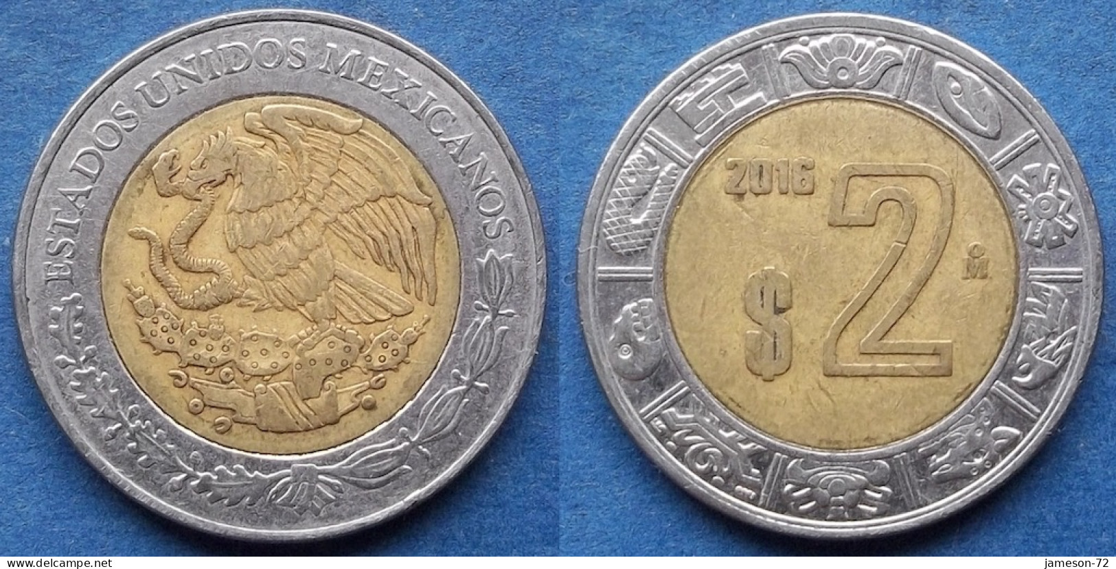 MEXICO - 2 Pesos 2016 Mo KM# 604 Estados Unidos Mexicanos Monetary Reform (1993) - Edelweiss Coins - Messico