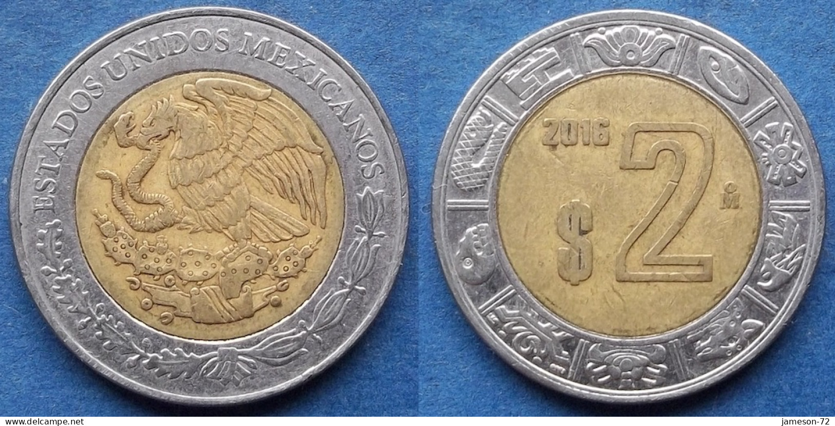 MEXICO - 2 Pesos 2016 Mo KM# 604 Estados Unidos Mexicanos Monetary Reform (1993) - Edelweiss Coins - Mexico