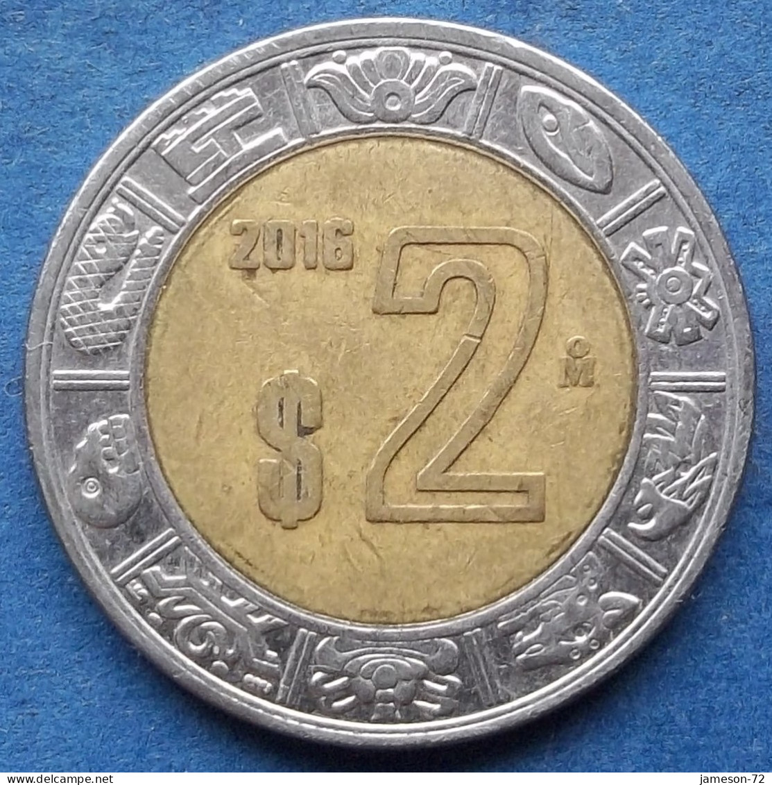 MEXICO - 2 Pesos 2016 Mo KM# 604 Estados Unidos Mexicanos Monetary Reform (1993) - Edelweiss Coins - México