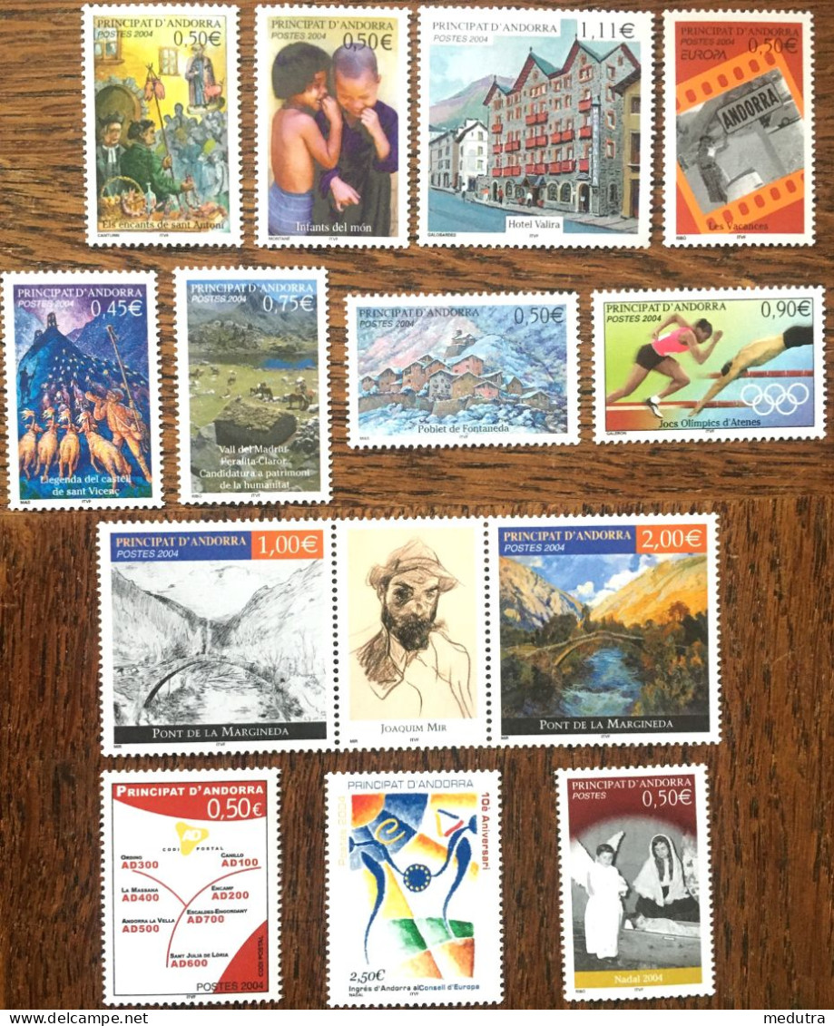 Andorre NEUF** Année Complète 2004 : 591 592 593 594 595 596 597 598 599 600 601 602 603 - Unused Stamps