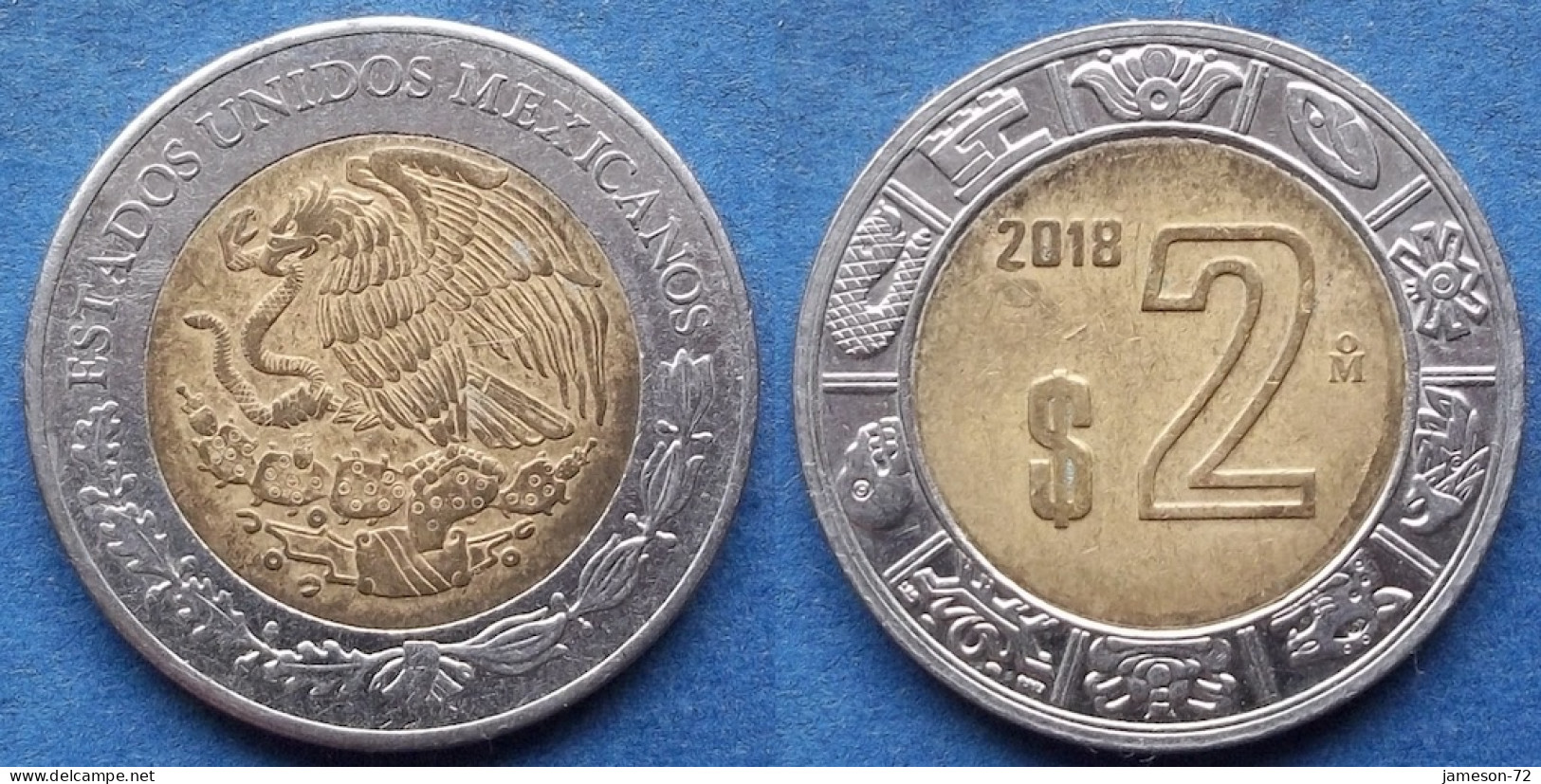 MEXICO - 2 Pesos 2018 Mo KM# 604 Estados Unidos Mexicanos Monetary Reform (1993) - Edelweiss Coins - Mexique