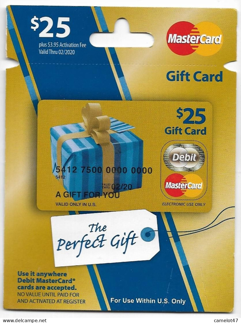 MasterCard, U.S.A., Carte Cadeau Pour Collection, Sans Valeur, # Mastercard-21a - Cadeaubonnen En Spaarkaarten