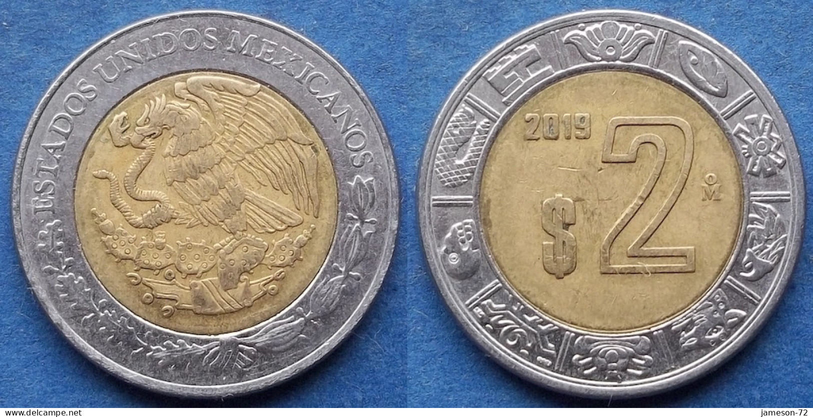 MEXICO - 2 Pesos 2019 Mo KM# 604 Estados Unidos Mexicanos Monetary Reform (1993) - Edelweiss Coins - Mexico