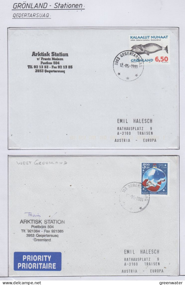 Greenland Station Qeqertarsuaq 4 Covers (GB166) - Stations Scientifiques & Stations Dérivantes Arctiques