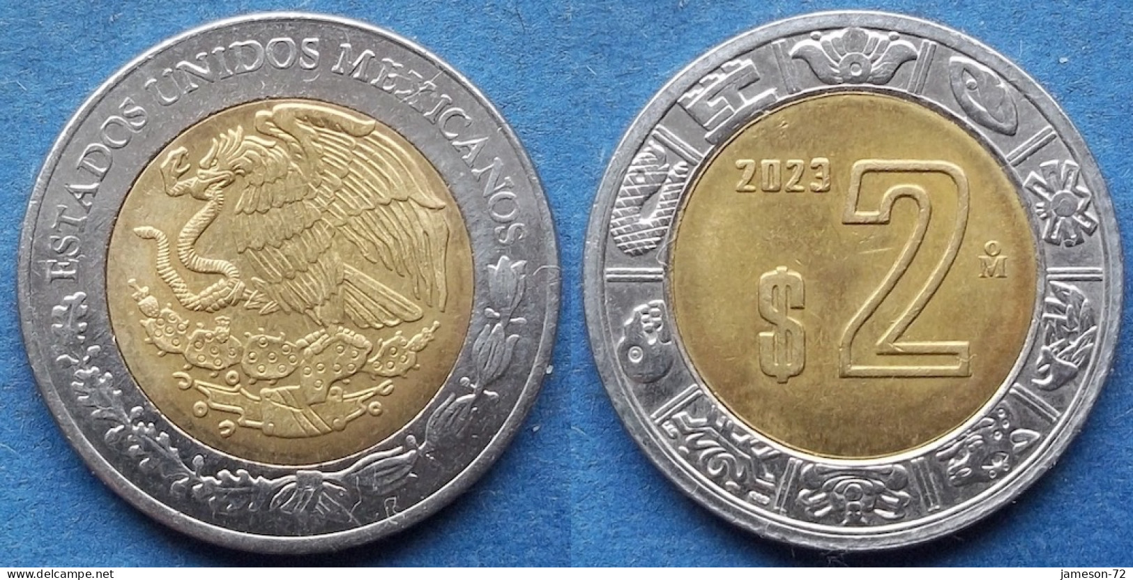 MEXICO - 2 Pesos 2023 Mo KM# 604 Estados Unidos Mexicanos Monetary Reform (1993) - Edelweiss Coins - Mexiko