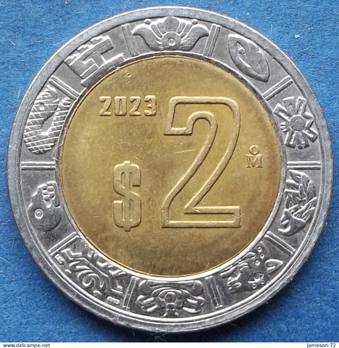MEXICO - 2 Pesos 2023 Mo KM# 604 Estados Unidos Mexicanos Monetary Reform (1993) - Edelweiss Coins - México