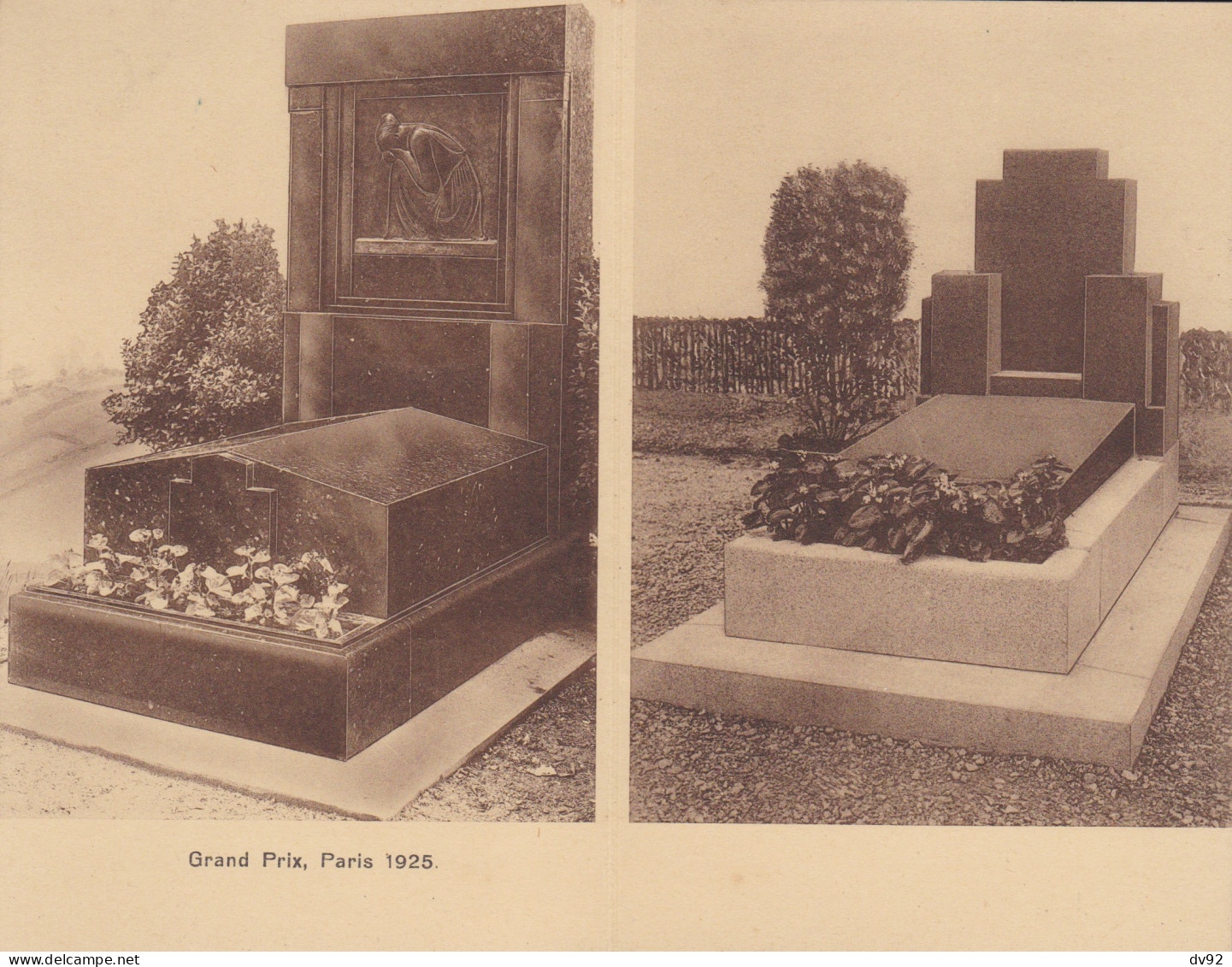 NORD ALNOYE GAUDIER REMBAUX MONUMENTS FUNERAIRES CARTE DOUBLE - Aulnoye