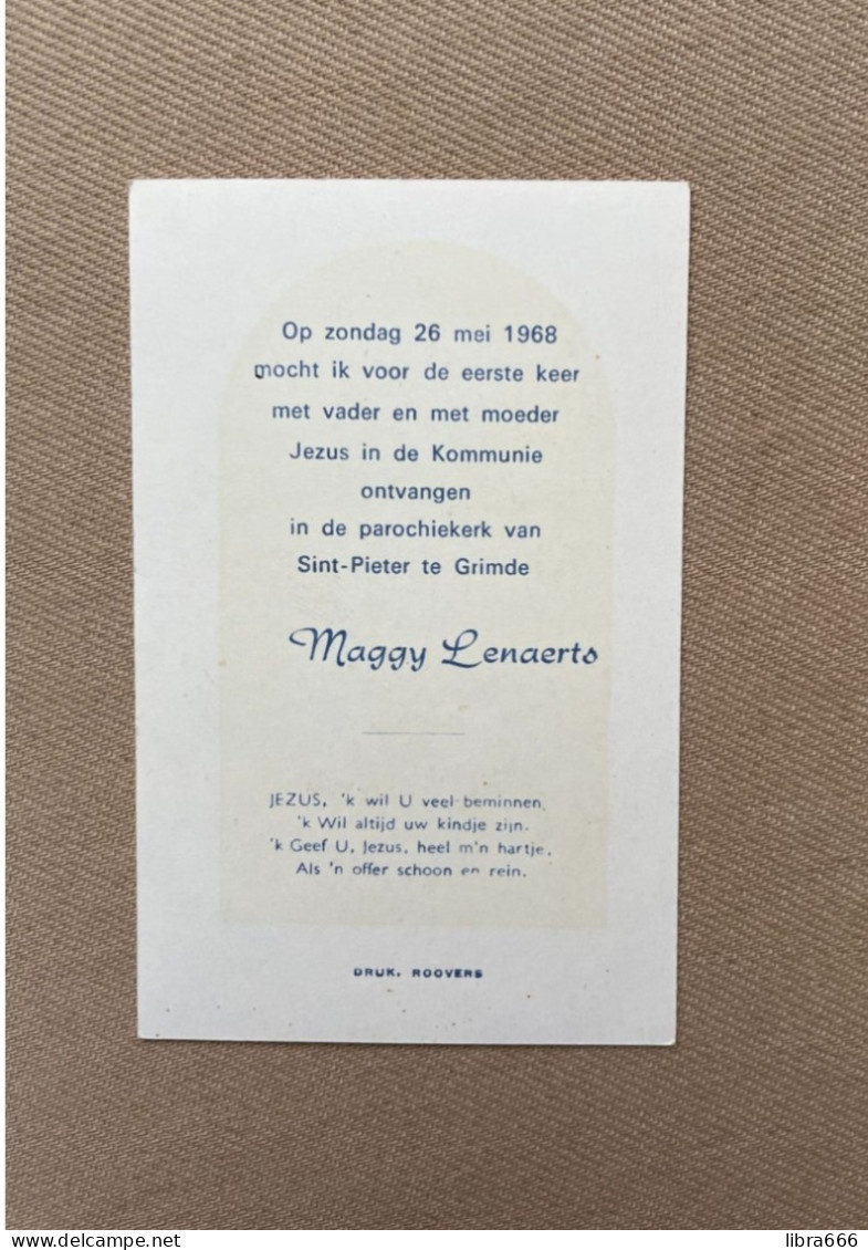 Communie - LENAERTS Maggy - 1968 - Sint-Pieter - GRIMDE - Kommunion Und Konfirmazion