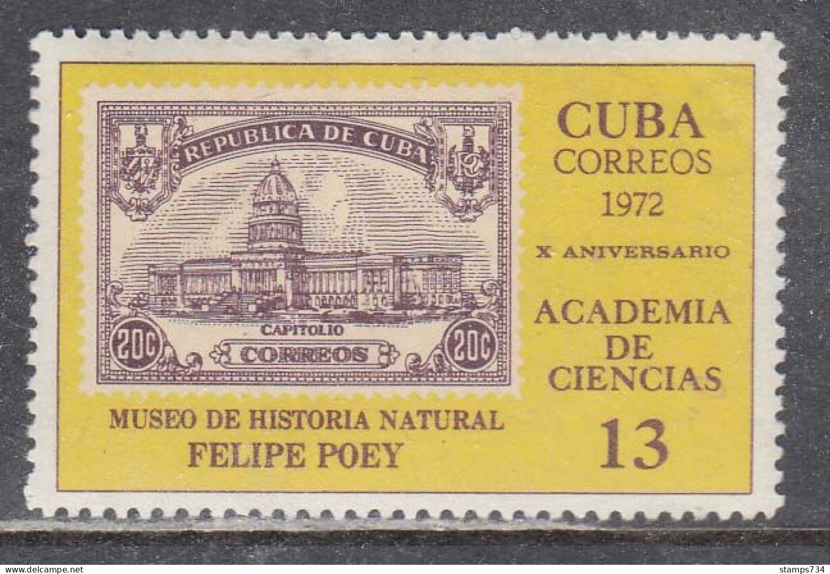 Cuba 1972 - 10 Years Of The Academy Of Sciences, Mi-Nr. 1750, MNH** - Nuevos