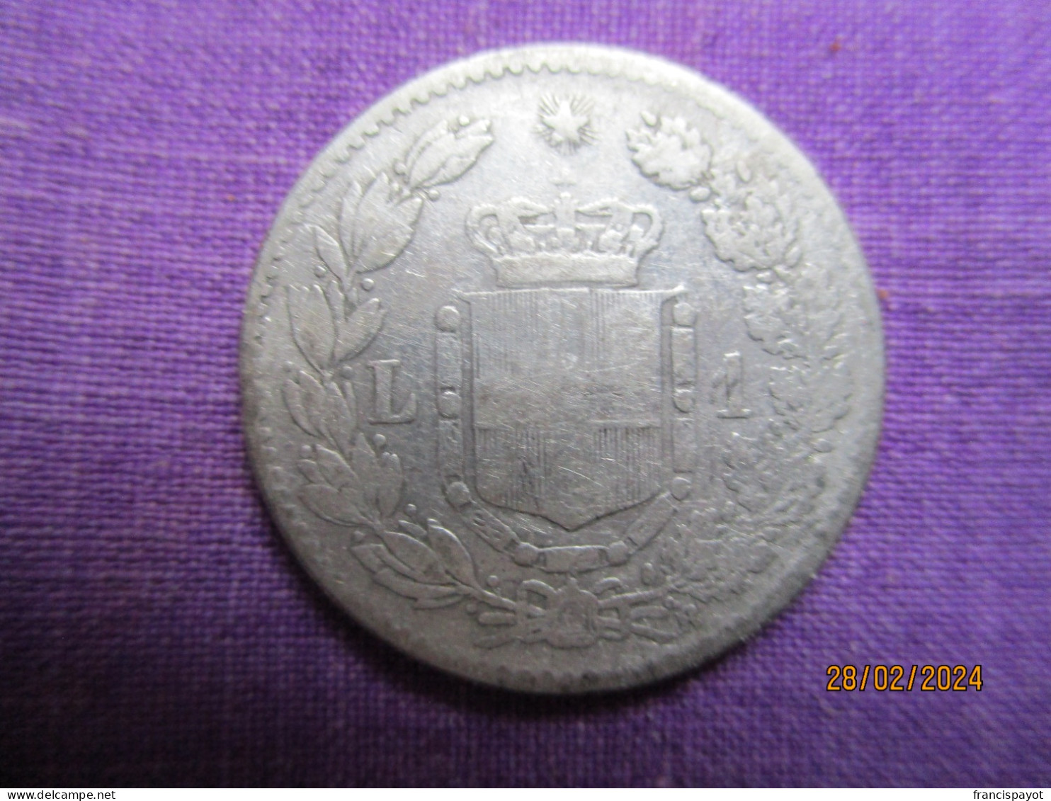 Italia: 1 Lira 1886 - 1878-1900 : Umberto I