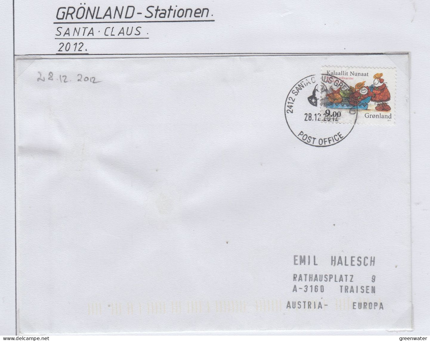 Greenland Station Santa Claus 3 Covers (GB170) - Estaciones Científicas Y Estaciones Del Ártico A La Deriva