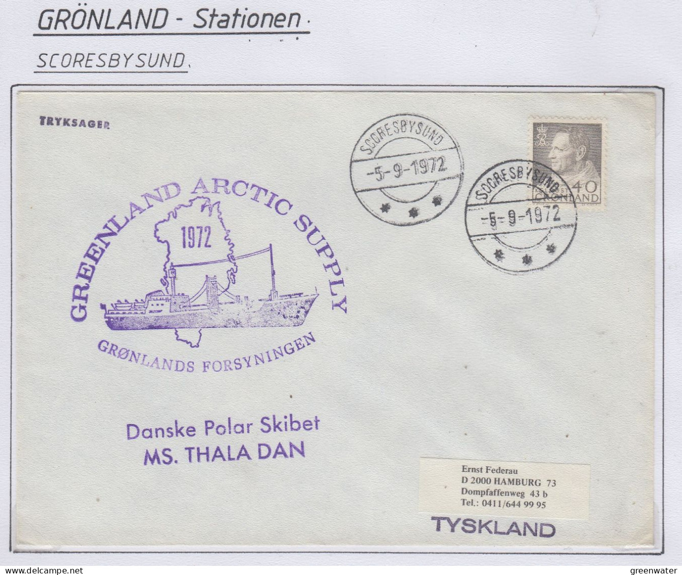 Greenland Station Scoresbysund 3 Covers (GB171) - Stations Scientifiques & Stations Dérivantes Arctiques