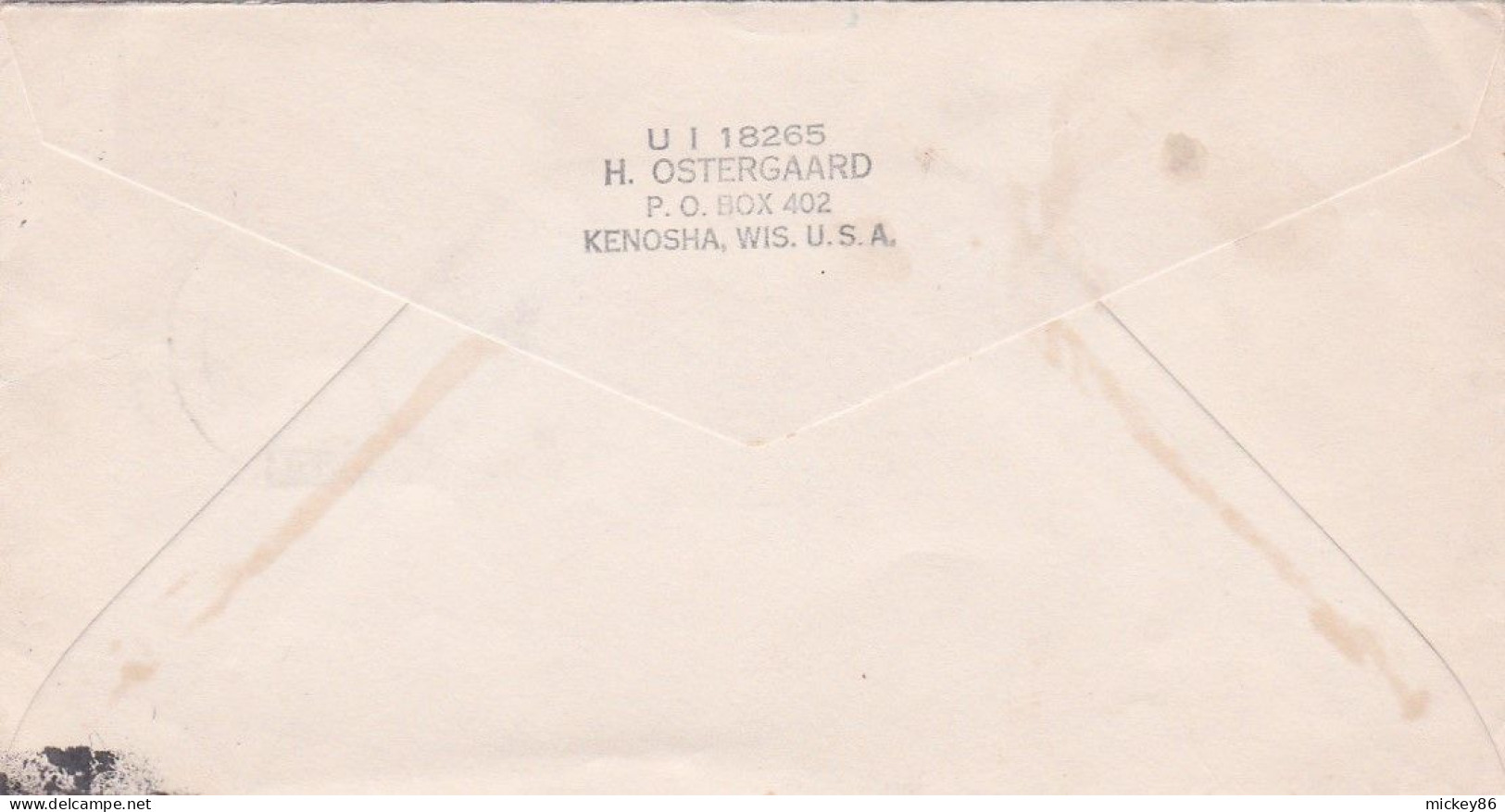 Etats-Unis -1959 -- Lettre De KENOSHA (Wisc)  Pour LEOPLOLDVILLE (Congo Belge)..timbre Seul Sur Lettre...cachet  13-3-59 - Storia Postale