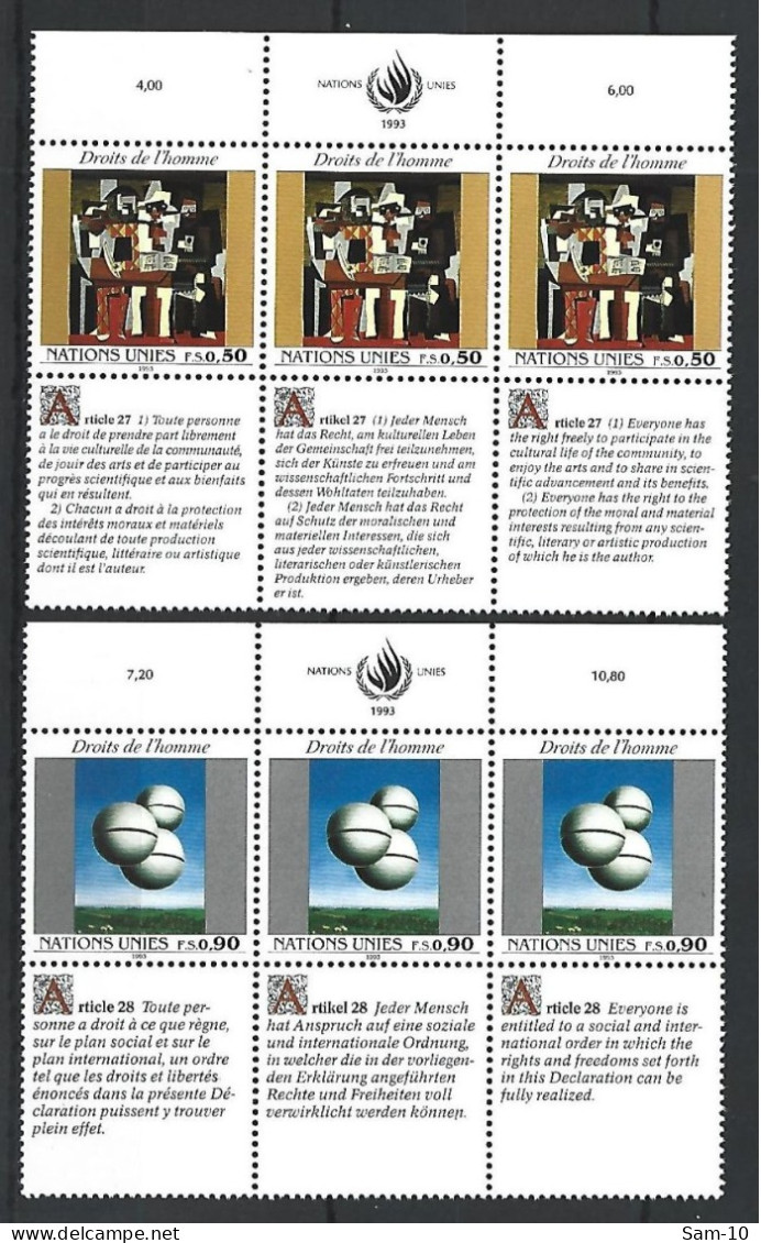 Timbre De Nation Unies Genève En Neuf ** N  249/254 - Unused Stamps