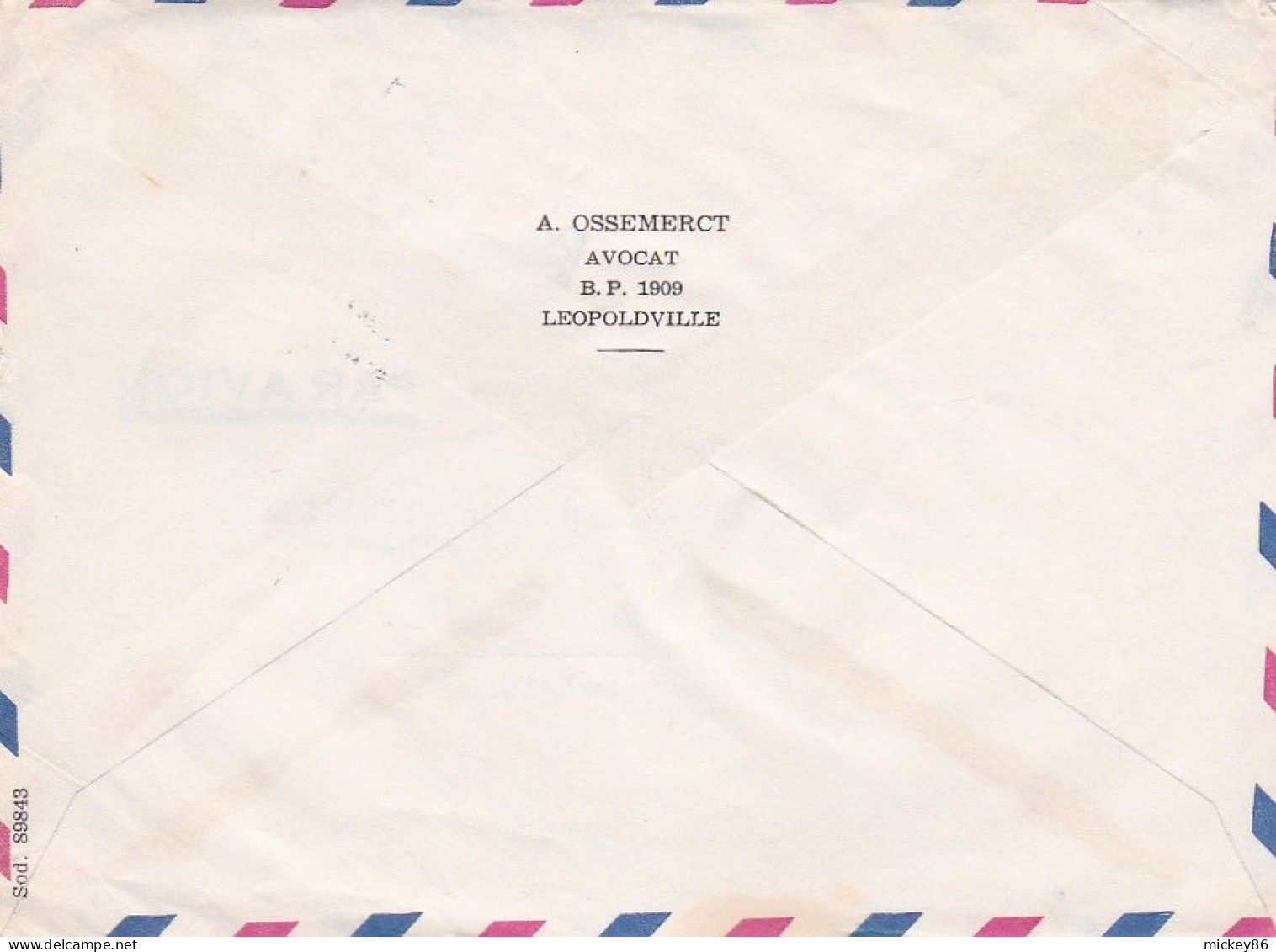 Congo  -- Lettre De LEOPOLDVILLE  Pour BRUXELLES ( Belgique)......timbres  Sur Lettre...... - Other & Unclassified