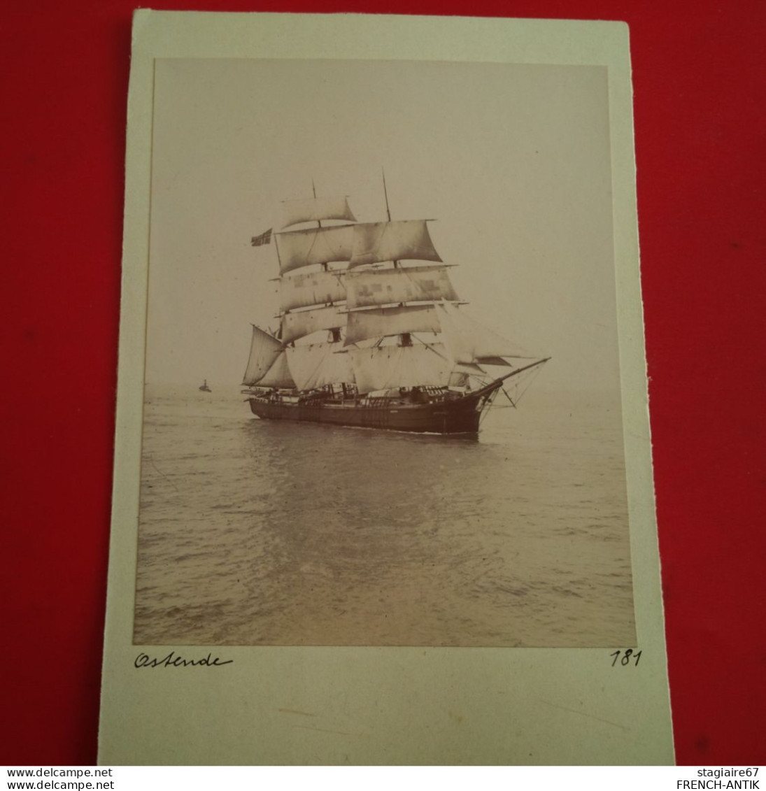 PHOTO BATEAU VOILIER OSTENDE1896 - Barcos