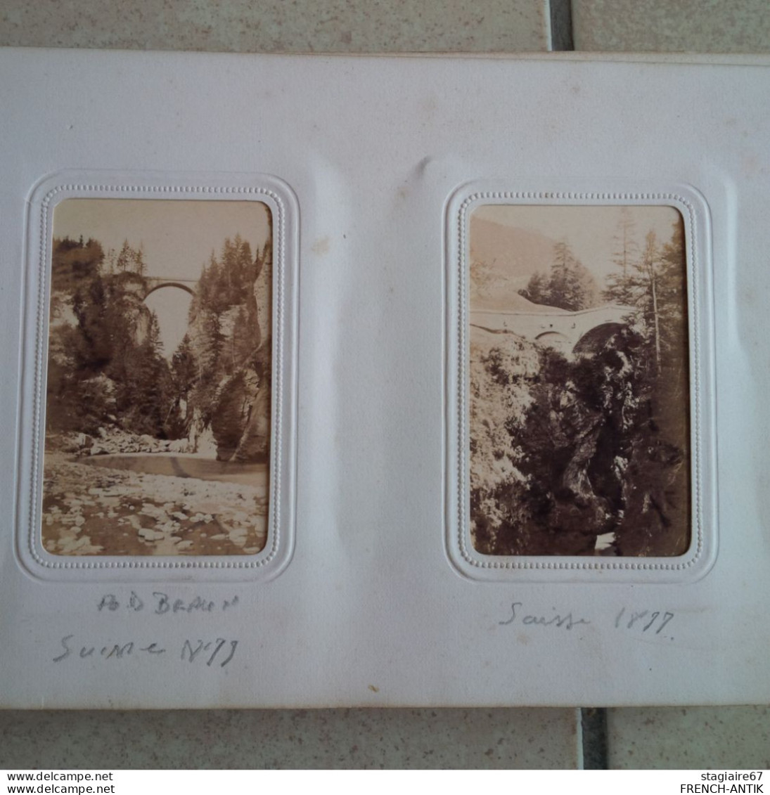 ALBUM PHOTO CDV FAMILLE MILITARIA  FRANCE ET SUISSE