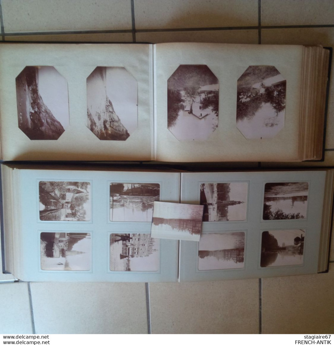 LOT 4 ALBUM PHOTOGRAPHIE DE FAMILLE VOYAGE ITALIE PAYS BAS FRANCE SCENE ANIME ATTELAGE AUTOMOBILE