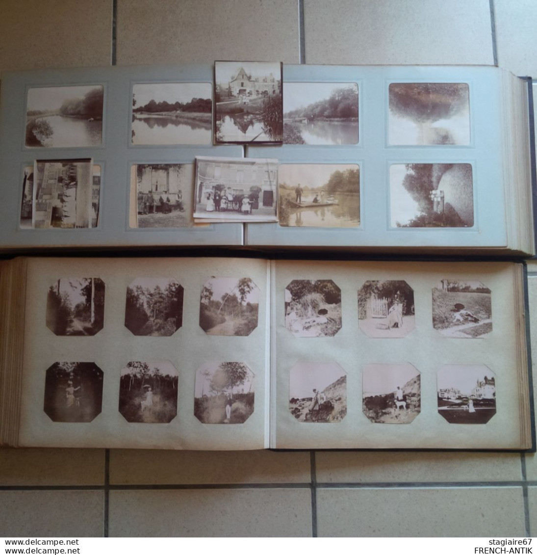 LOT 4 ALBUM PHOTOGRAPHIE DE FAMILLE VOYAGE ITALIE PAYS BAS FRANCE SCENE ANIME ATTELAGE AUTOMOBILE