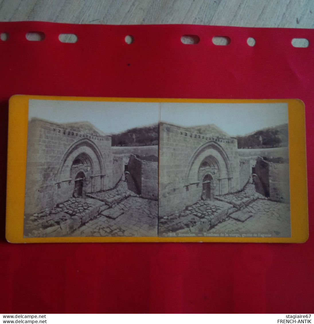 PHOTO BONFILS JERUSALEM TOMBEAU DE LA VIERGE - Stereoscopic