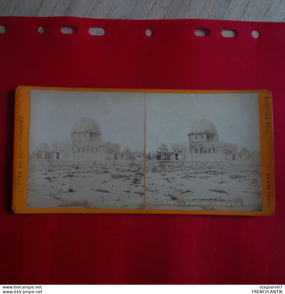 PHOTO BONFILS JERUSALEM MOSQUEE D OMAR ET TRIBUNAL - Stereoscopic