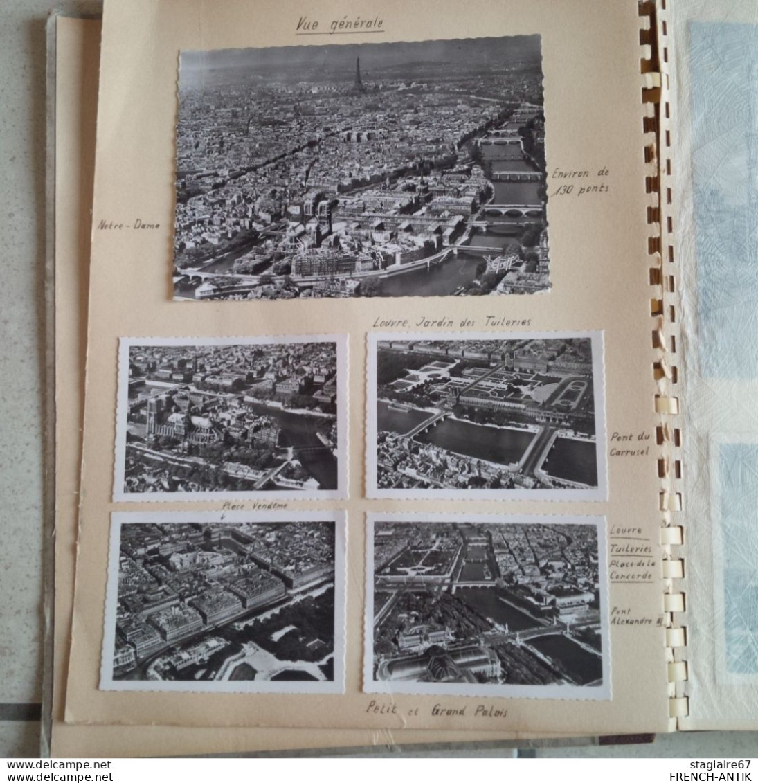 ALBUM PHOTO PARIS MONUMENTS PHOTO ET CARTE POSTALE 1951 - Albums & Verzamelingen