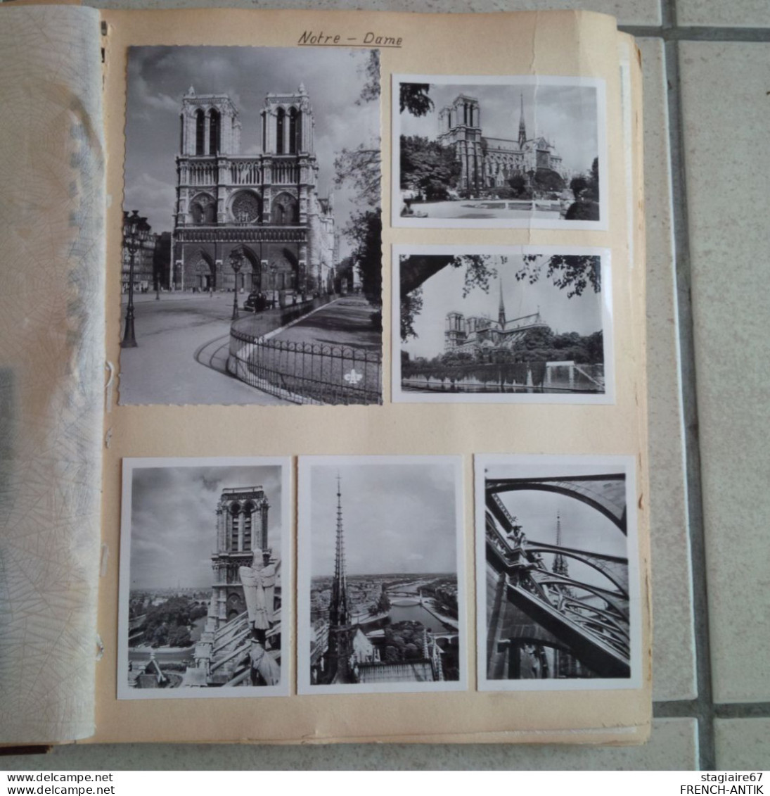 ALBUM PHOTO PARIS MONUMENTS PHOTO ET CARTE POSTALE 1951 - Album & Collezioni