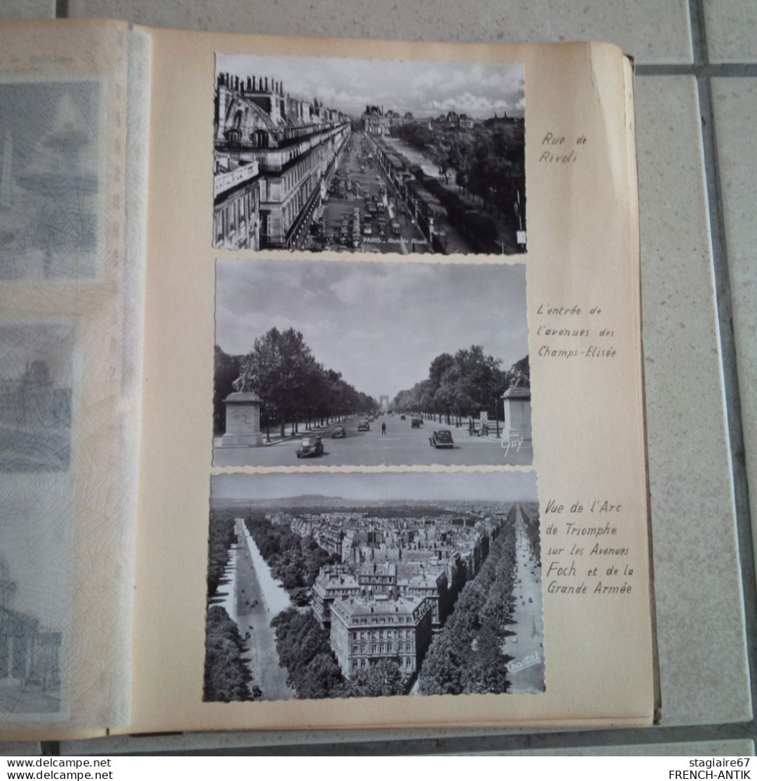 ALBUM PHOTO PARIS MONUMENTS PHOTO ET CARTE POSTALE 1951