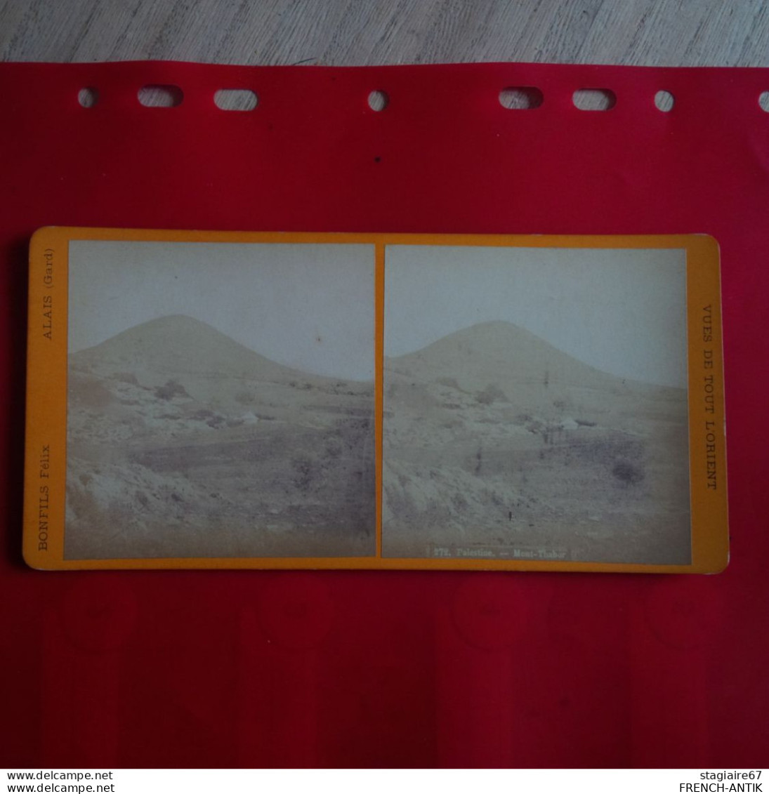 PHOTO BONFILS PALESTINE MONT THABOR - Stereoscopic