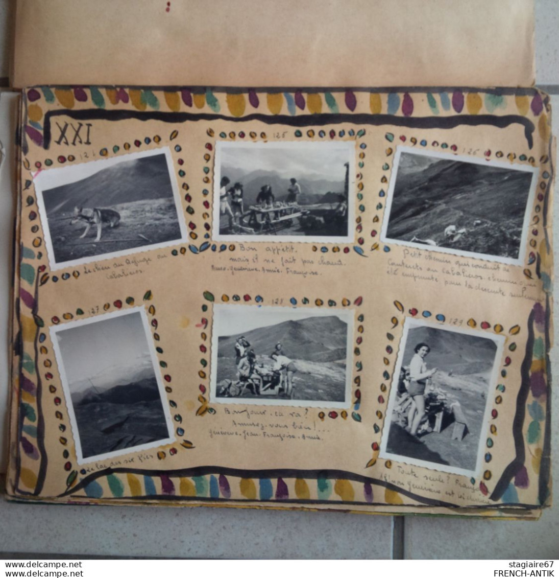 ALBUM PHOTO LE CAUTERETS 1949 SCOUTISME DEGUISEMENT CAMPING ENVIRON 170 - Albums & Collections