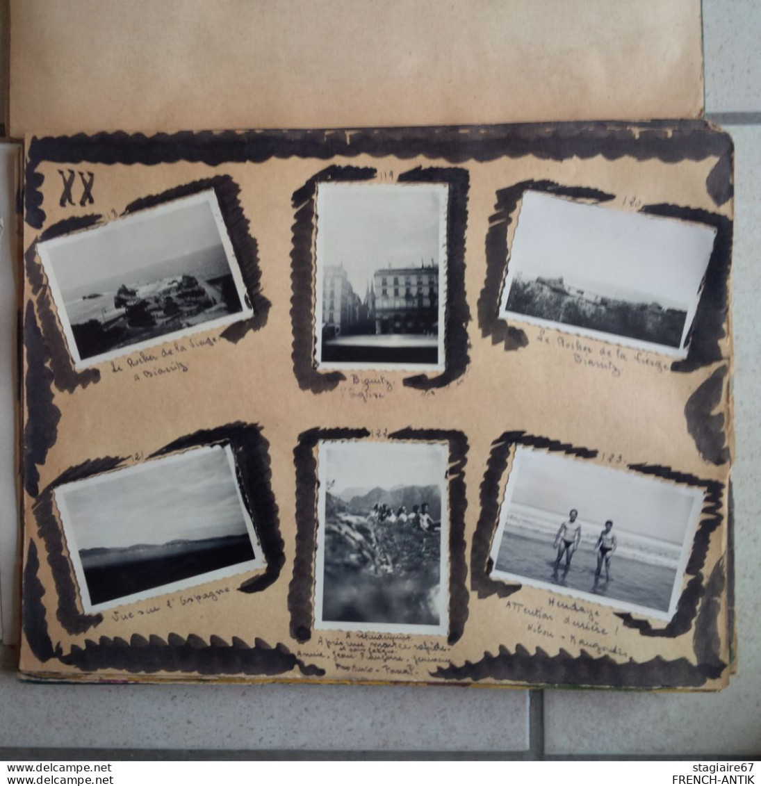 ALBUM PHOTO LE CAUTERETS 1949 SCOUTISME DEGUISEMENT CAMPING ENVIRON 170 - Albums & Collections