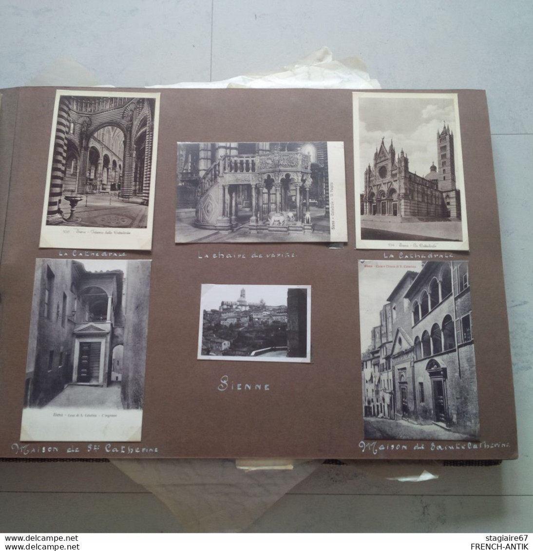 ALBUM CARTES POSTALES ET PHOTO ITALIE VOYAGE DU MINISTRE JANSSEN ENVIRON 200 DOCUMENT DONT PAPE - Alben & Sammlungen