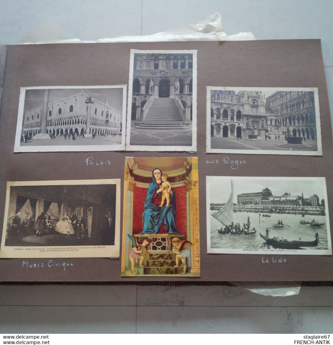 ALBUM CARTES POSTALES ET PHOTO ITALIE VOYAGE DU MINISTRE JANSSEN ENVIRON 200 DOCUMENT DONT PAPE