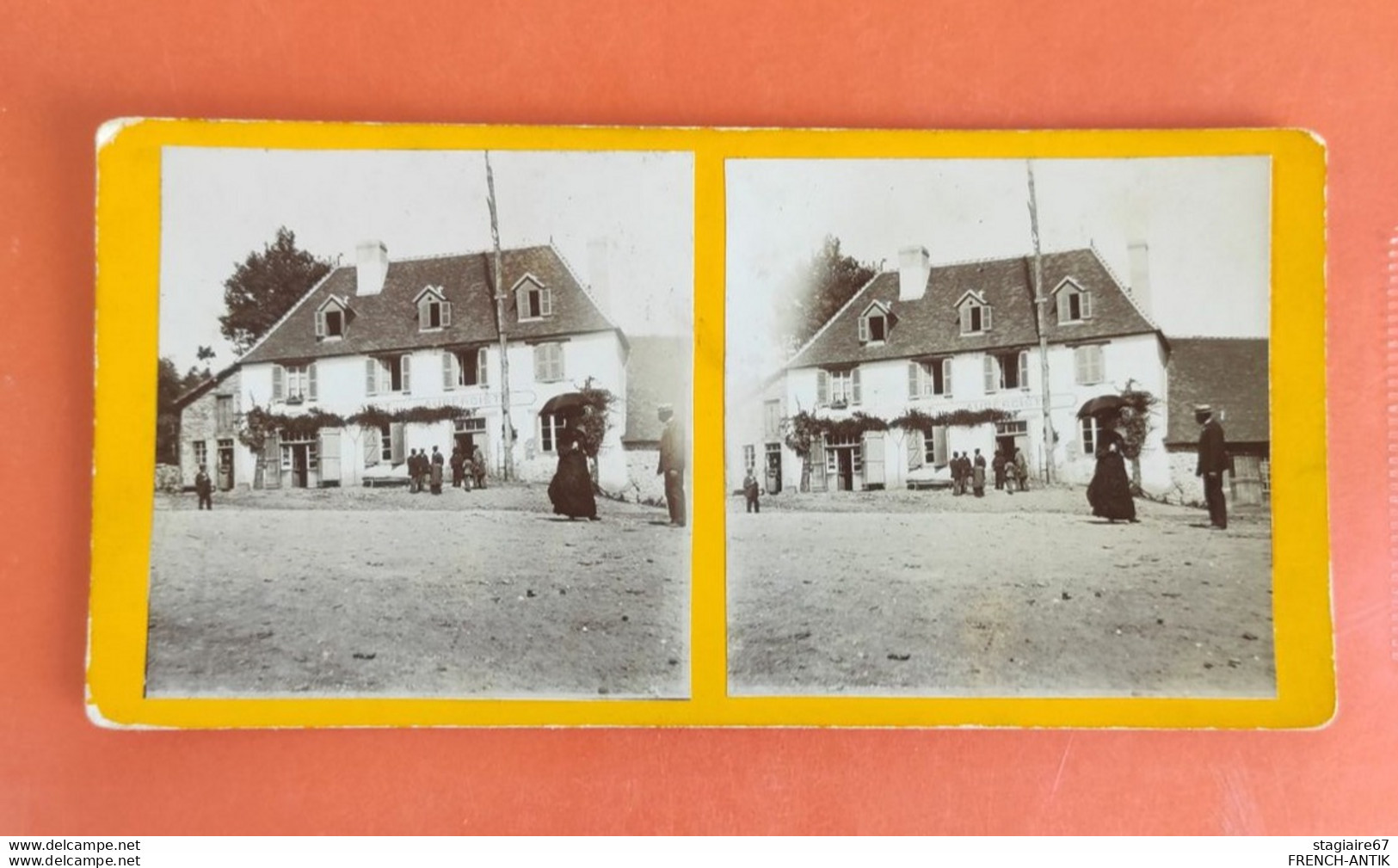 PHOTO STEREO AUBERGE À IDENTIFIER - Stereo-Photographie