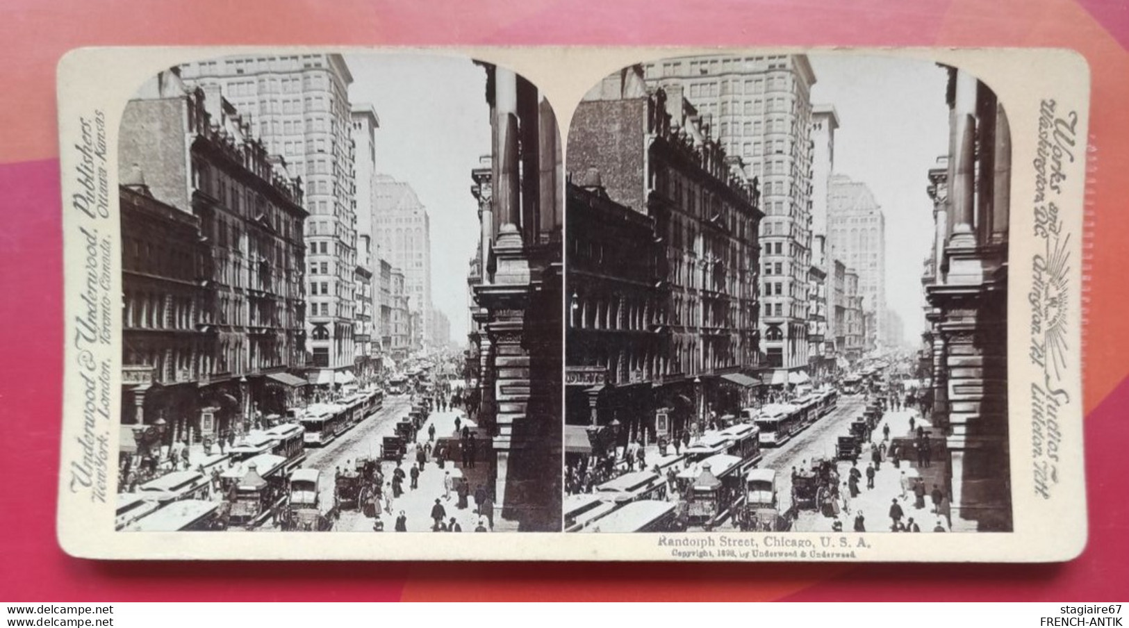 RUE RANDOLPH CHICAGO ÉTATS UNIS - Stereoscopes - Side-by-side Viewers