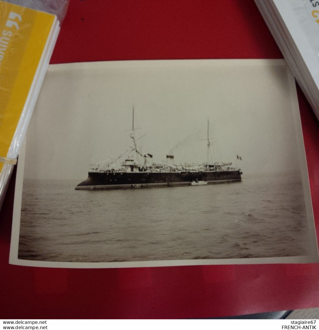 PHOTO BATEAU DE GUERRE LIEU A IDENTIFIER - Barche