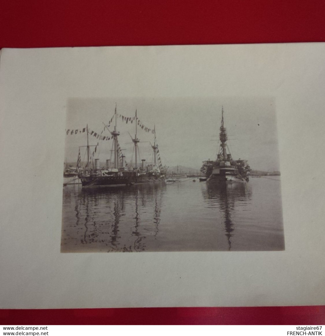 PHOTO BATEAU DE GUERRE LIEU A IDENTIFIER - Barcos