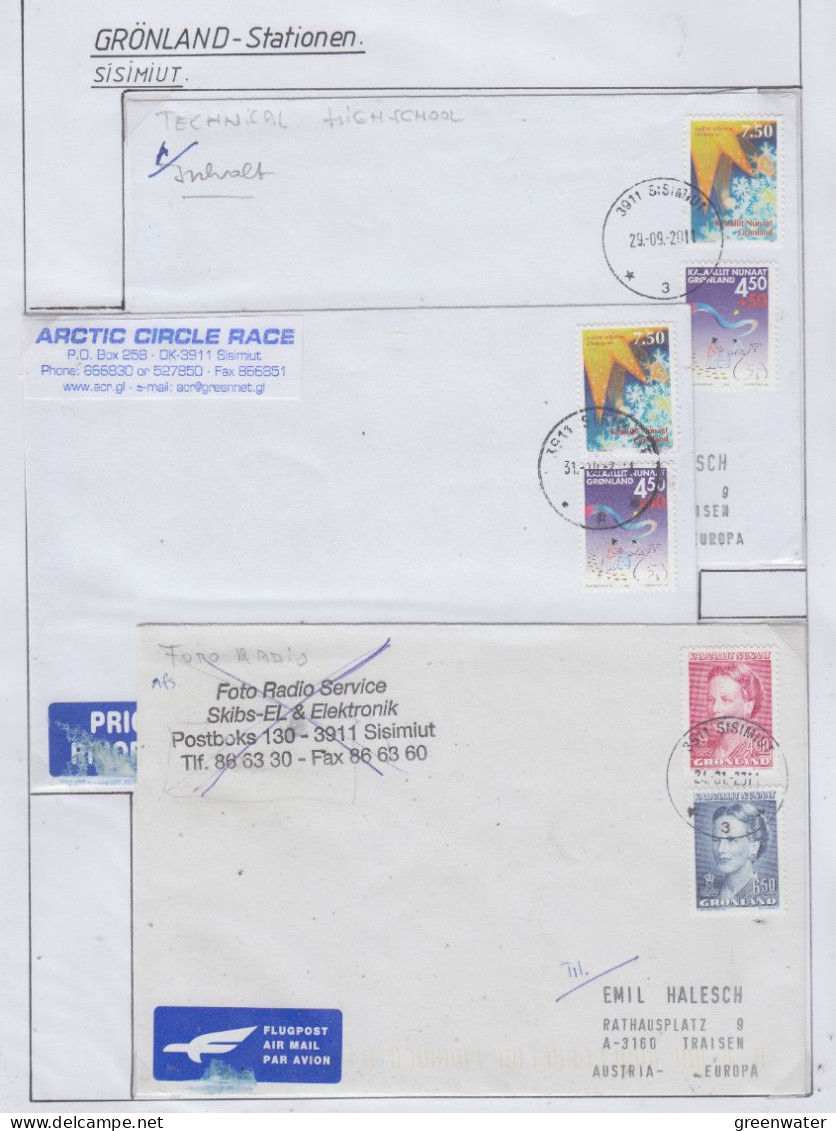 Greenland Station Sisimiut 4 Covers (GB174) - Stations Scientifiques & Stations Dérivantes Arctiques