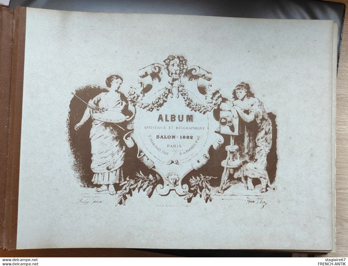 ALBUM 40 PHOTOS  ARTISTIQUE ET BIOGRAPHIQUE SALON 1882 GUERRE ENTERREMENT VAUBAN DIVERS - Albums & Collections